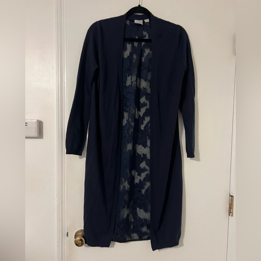 OC by Oleg Cassini Navy Blue Cardigan size XS (i123)